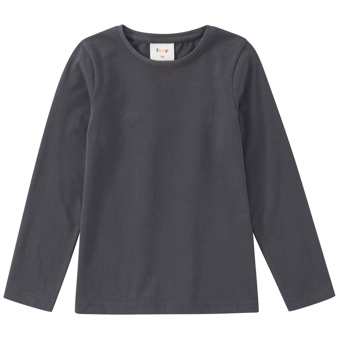 3 Mädchen Langarmshirts in Unifarben