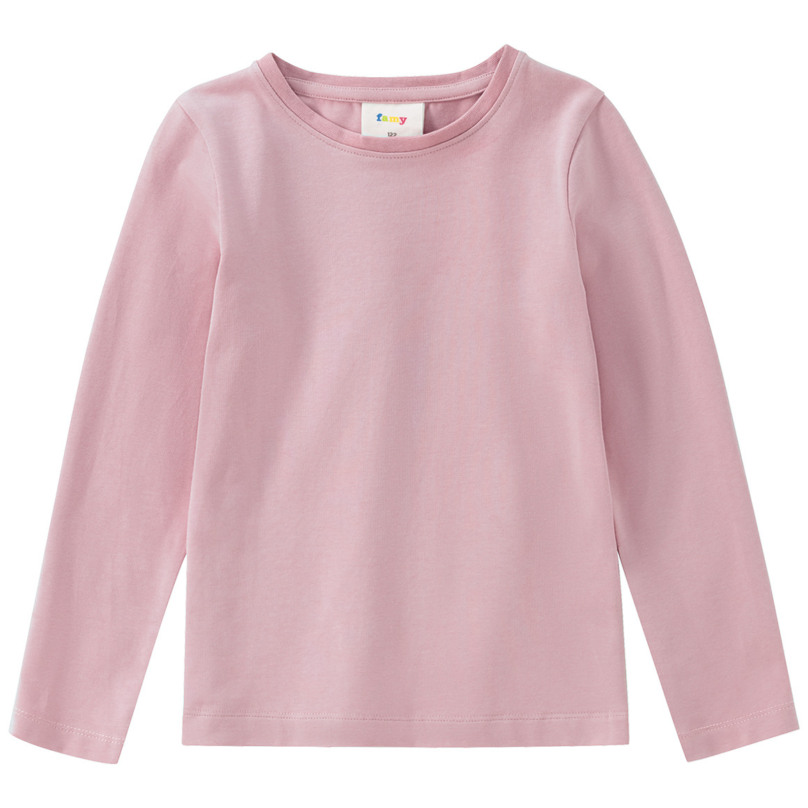 3 Mädchen Langarmshirts in Unifarben