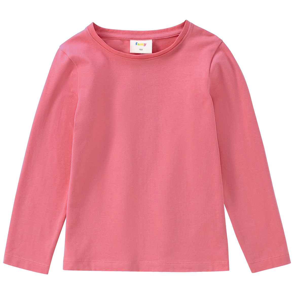 3 Mädchen Langarmshirts in Unifarben