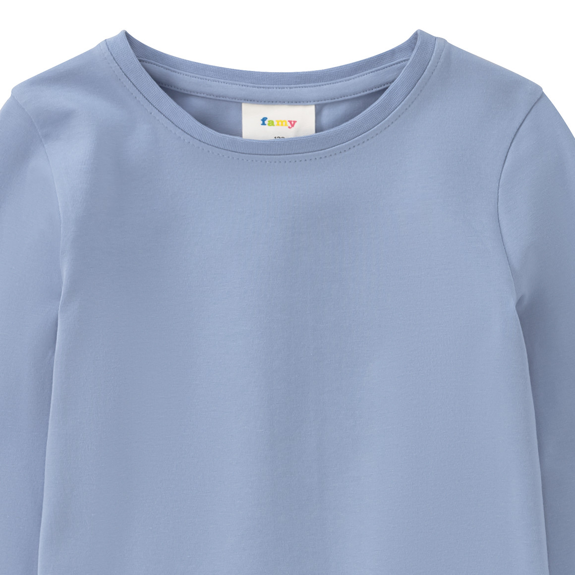 3 Mädchen Langarmshirts in Unifarben