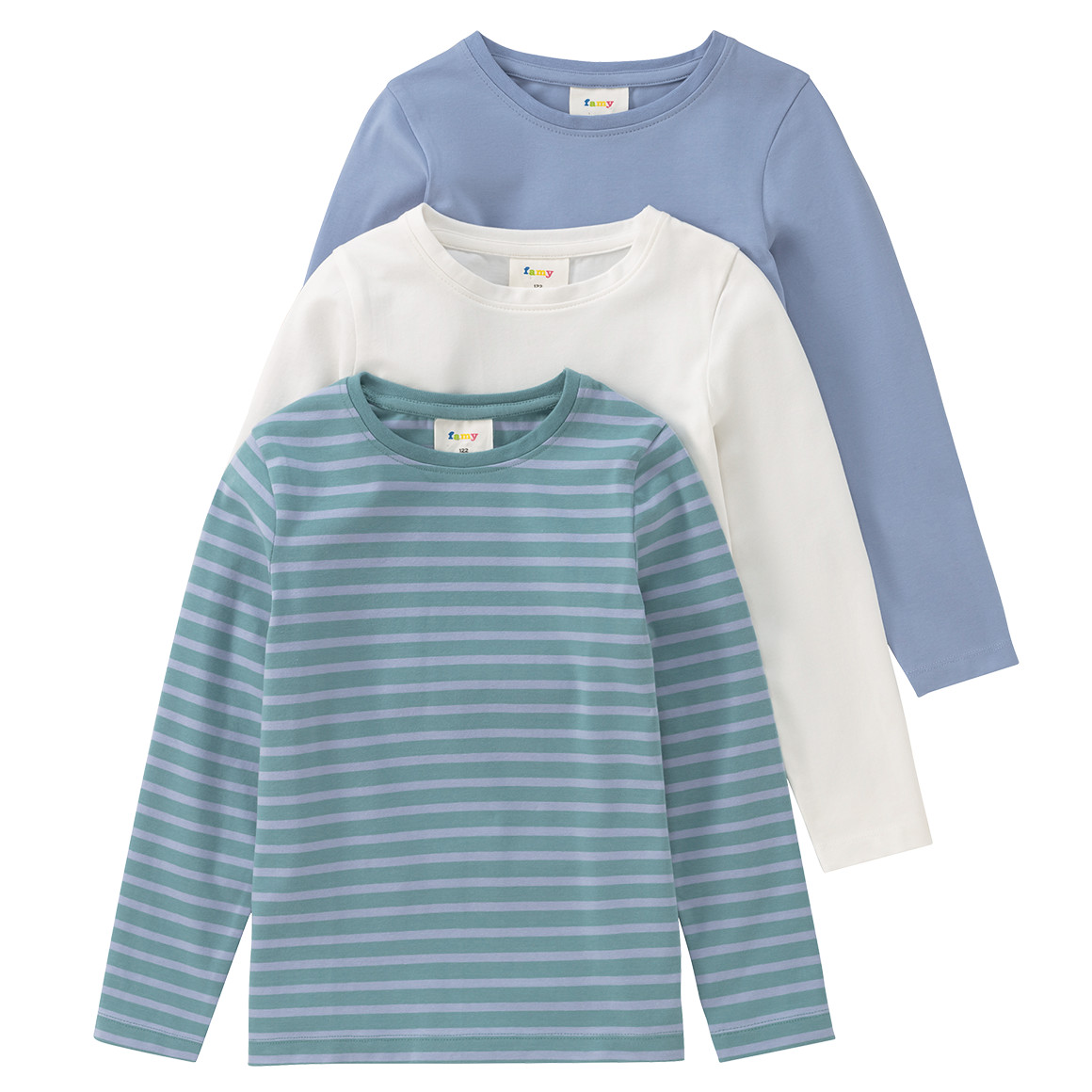 3 Mädchen Langarmshirts im Set