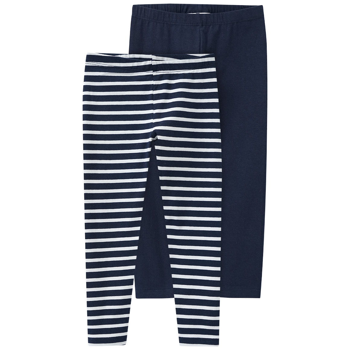 2 Mädchen Leggings mit Bio-Baumwolle