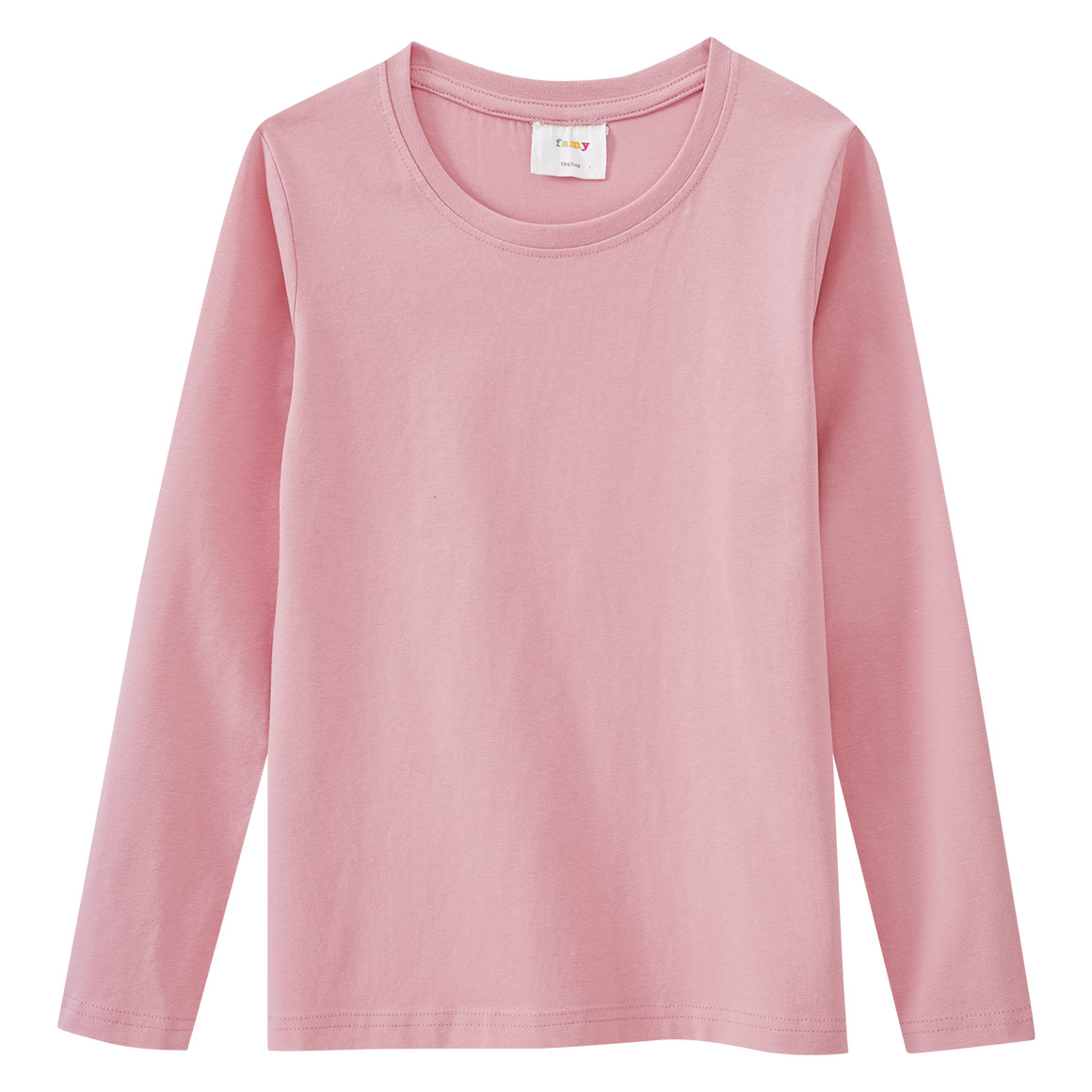 3 Mädchen Langarmshirts in Unifarben