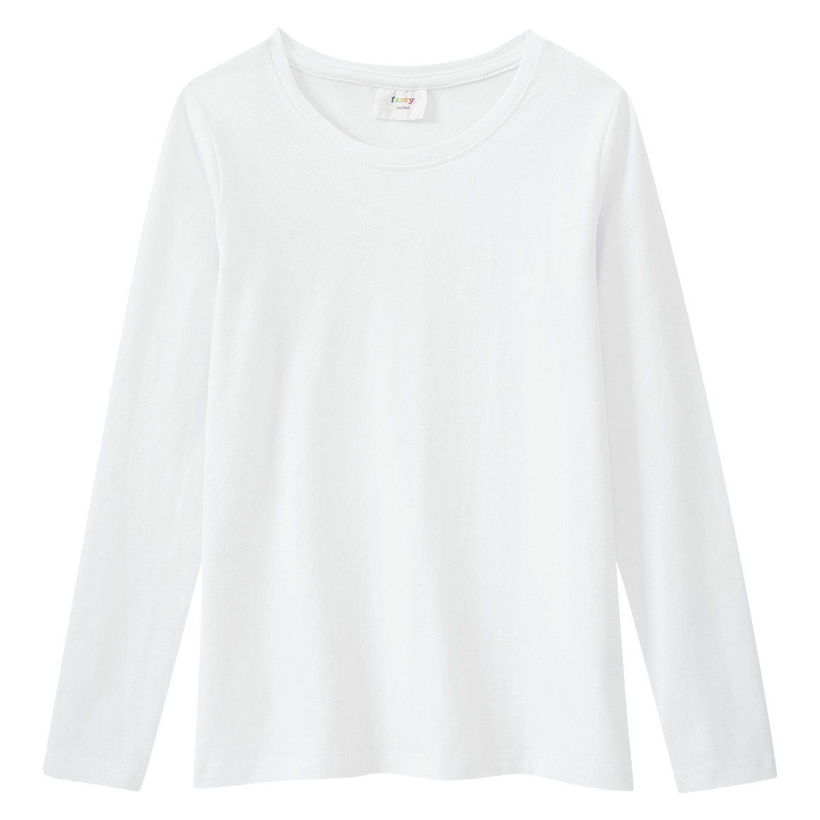 3 Mädchen Langarmshirts in Unifarben