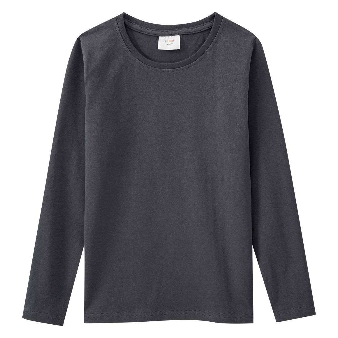 3 Mädchen Langarmshirts in Unifarben