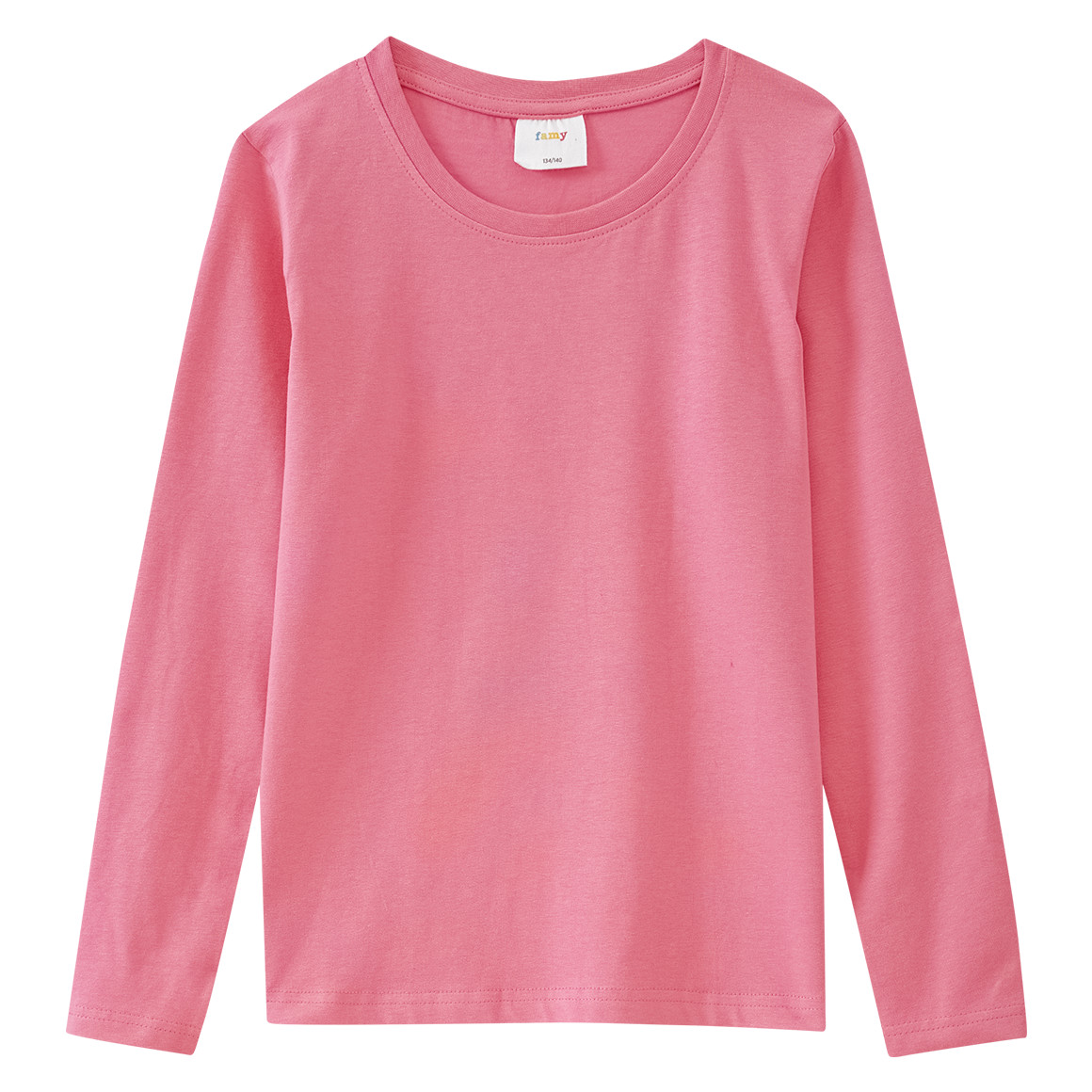 3 Mädchen Langarmshirts in Unifarben