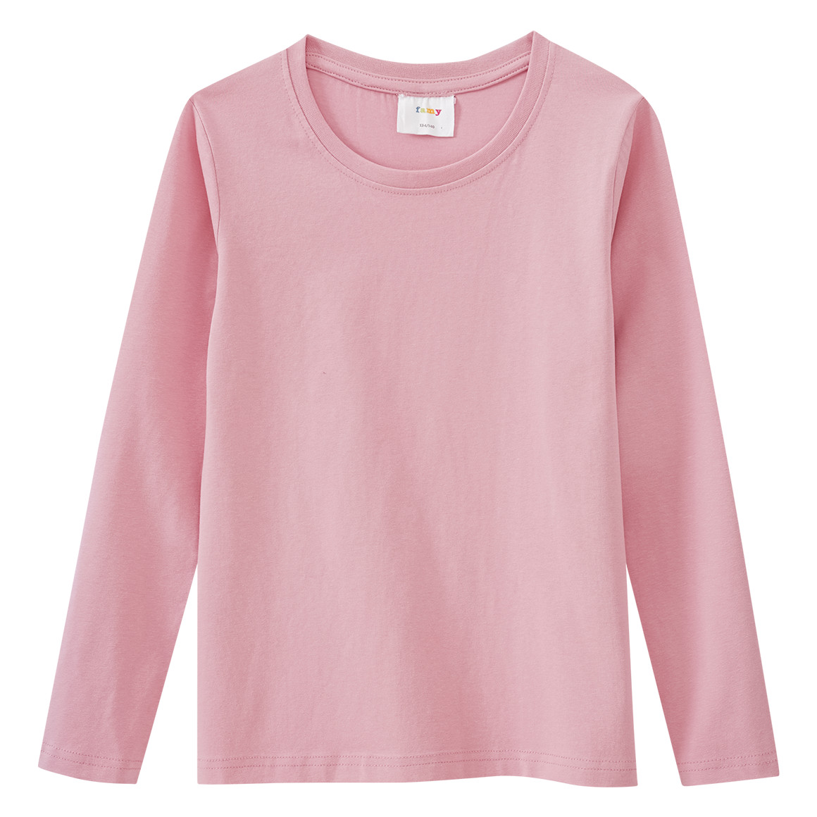 3 Mädchen Langarmshirts in Unifarben