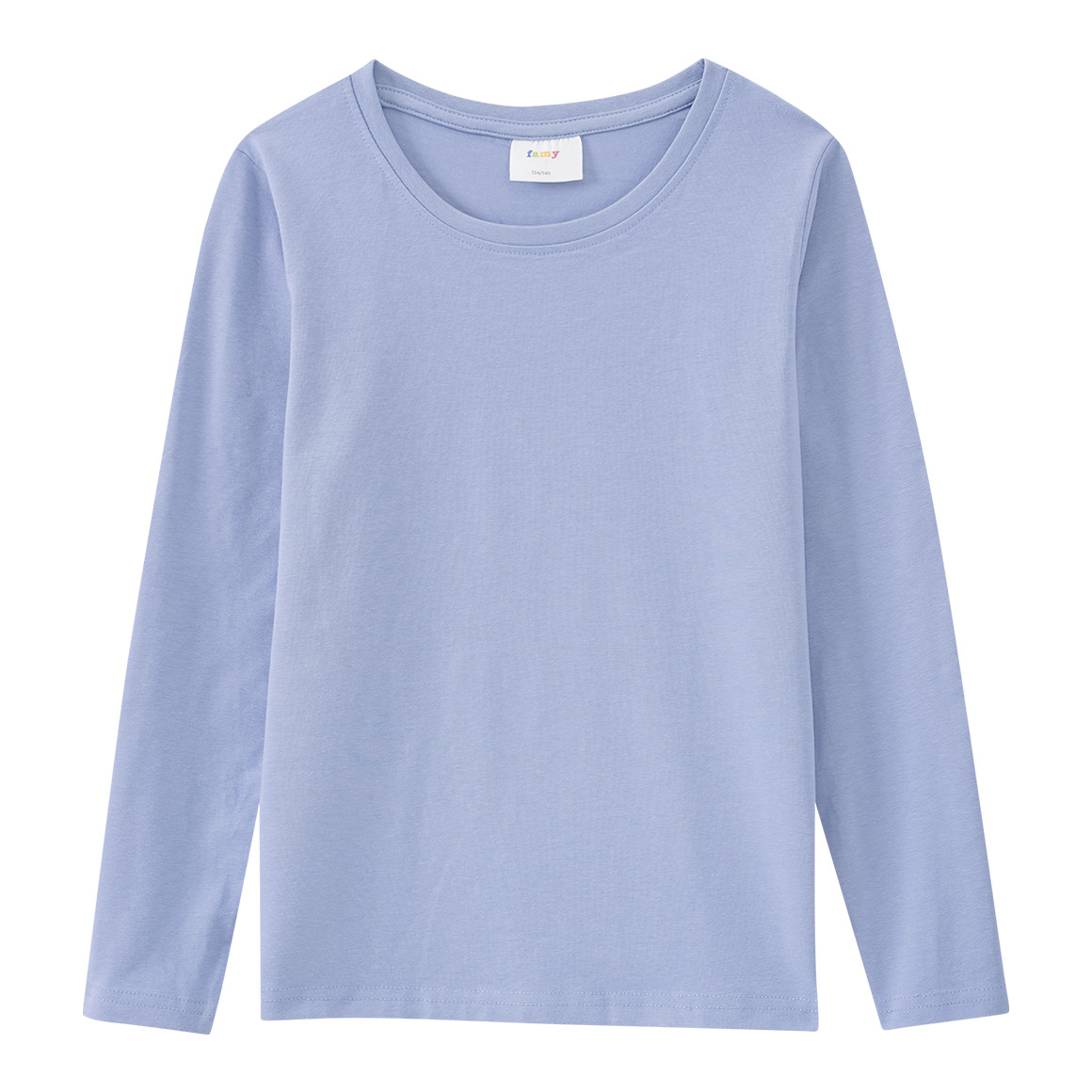 3 Mädchen Langarmshirts in Unifarben