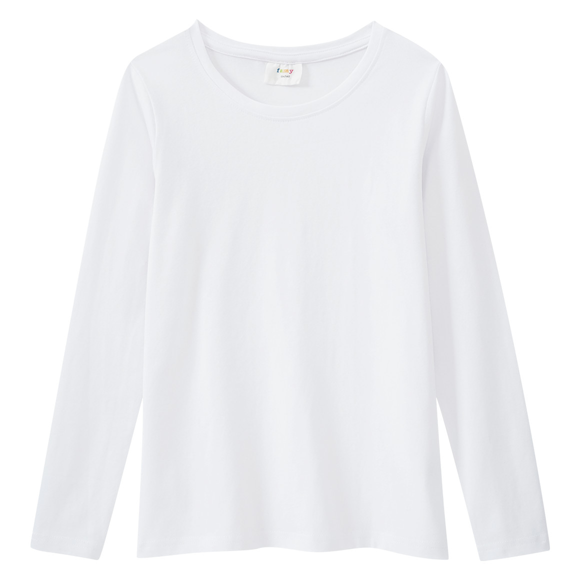 3 Mädchen Langarmshirts in Unifarben