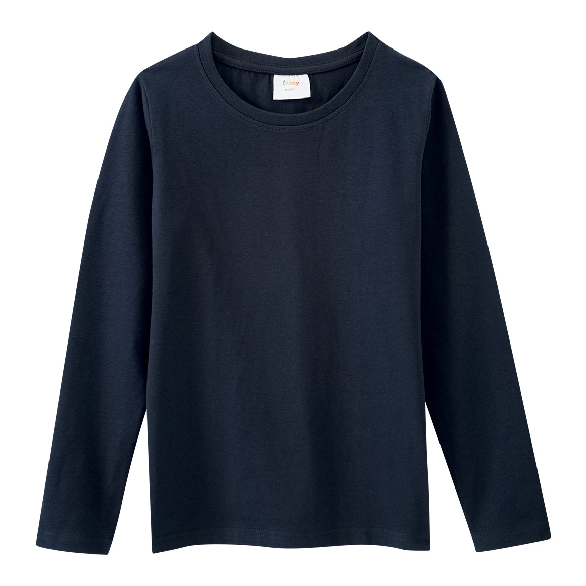 3 Mädchen Langarmshirts in Unifarben