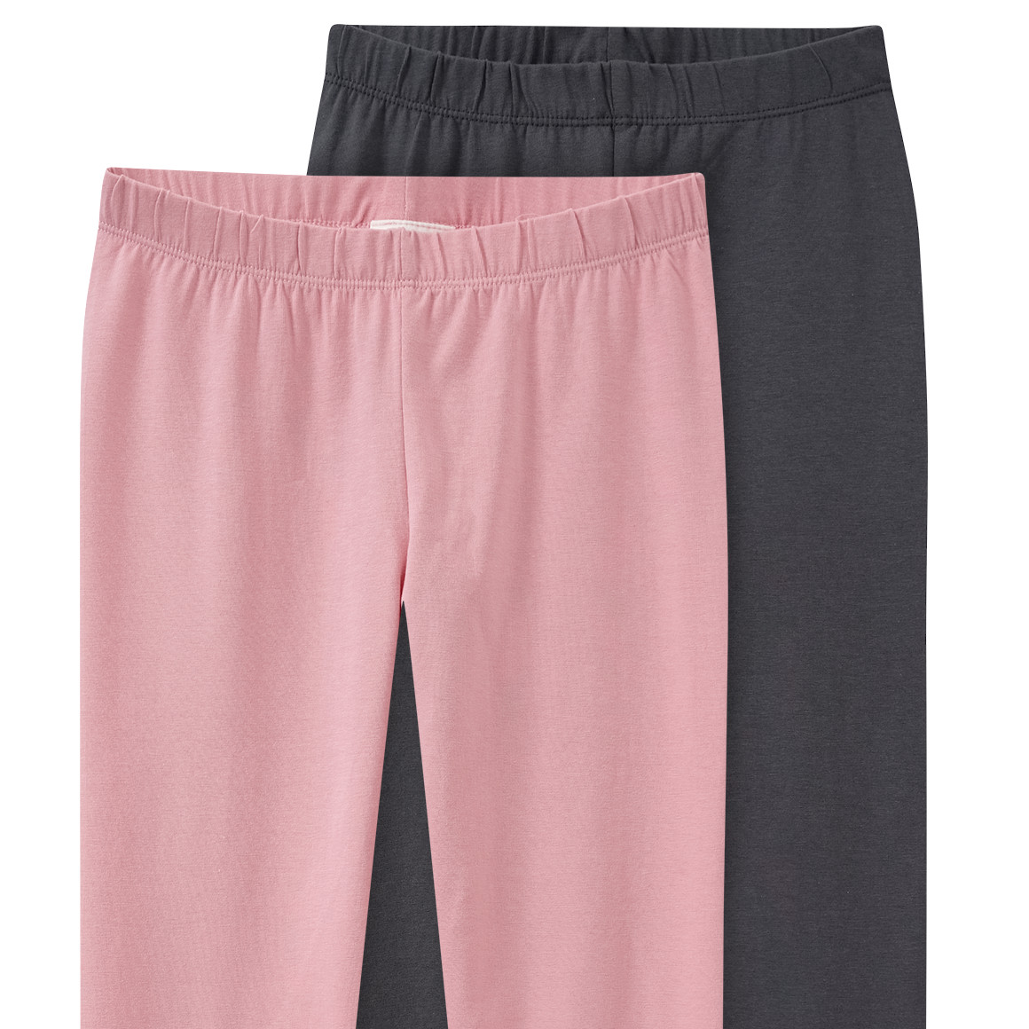 2 Mädchen Leggings mit Bio-Baumwolle