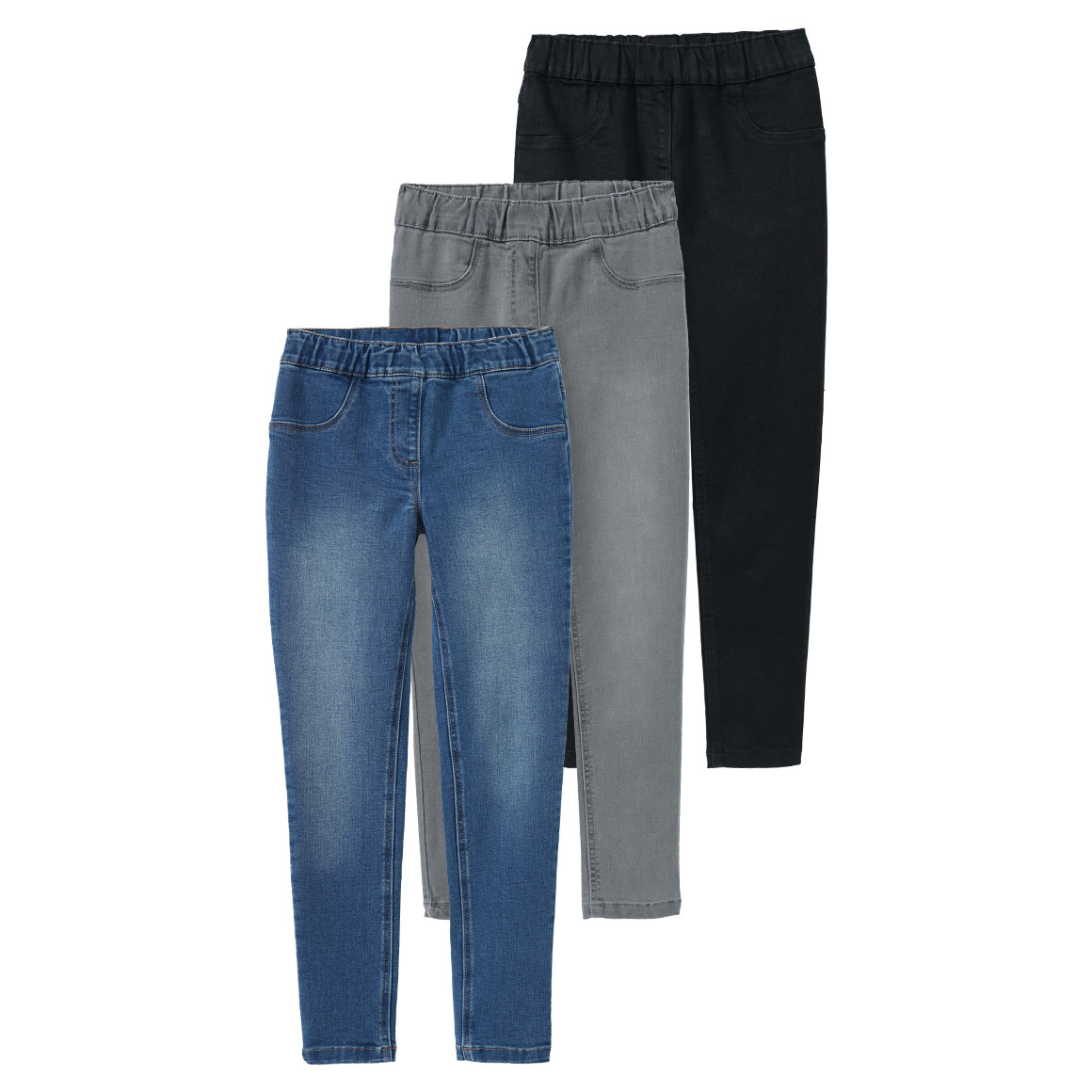 3 Mädchen Jeggings mit Stretch-Bund