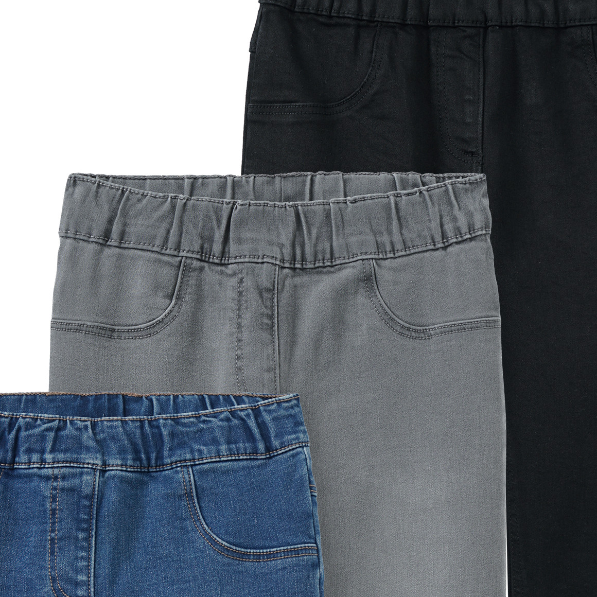3 Mädchen Jeggings mit Stretch-Bund