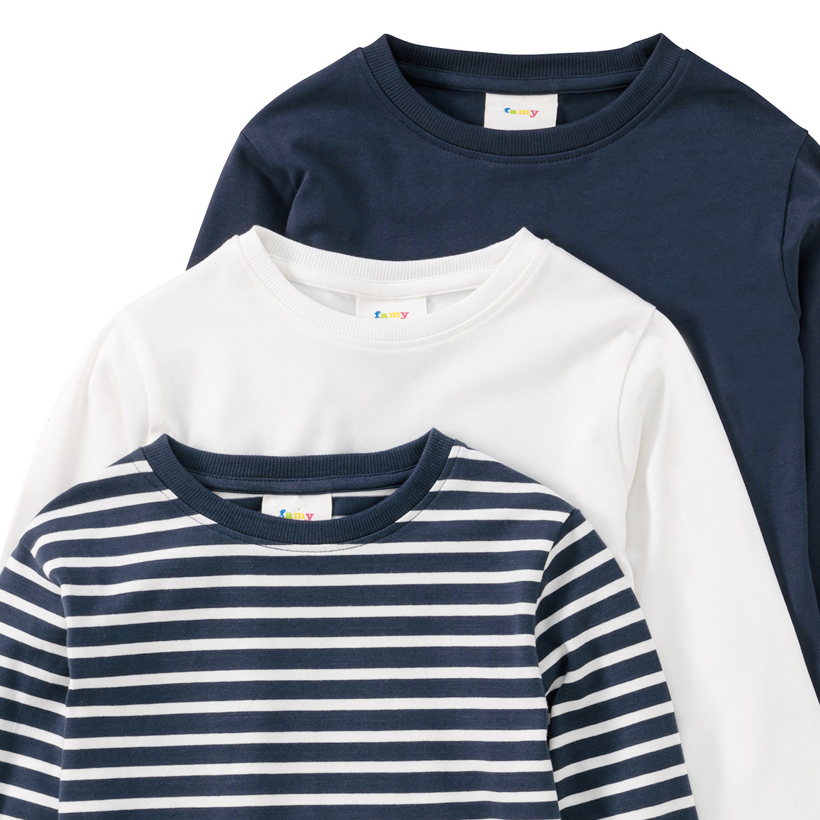 3 jongenshemden met lange mouwen