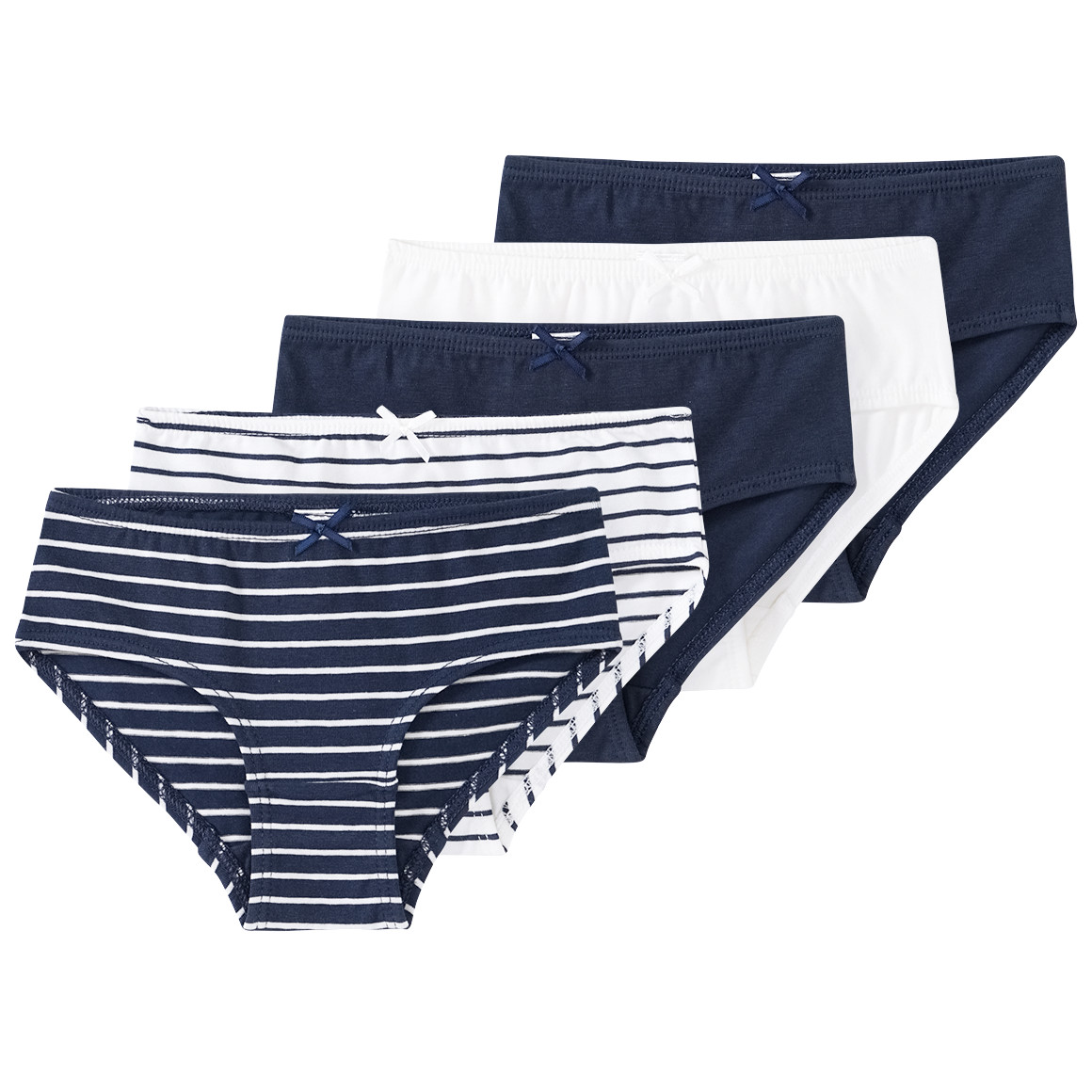 5 Mädchen Slips mit Bio-Baumwolle