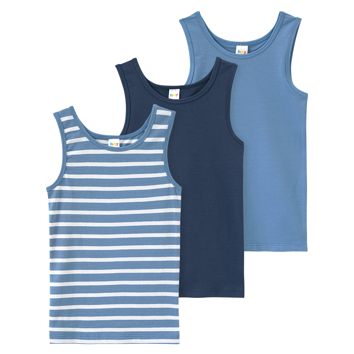 3 Jungen Unterhemden mit Bio-Baumwolle