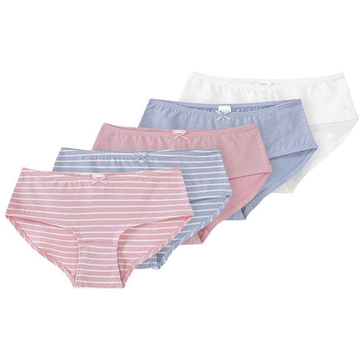 5 meisjesslips met biologisch katoen