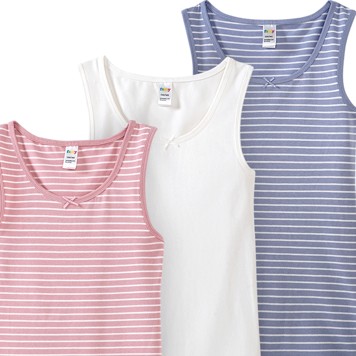 3 meisjesvesten met biologisch katoen