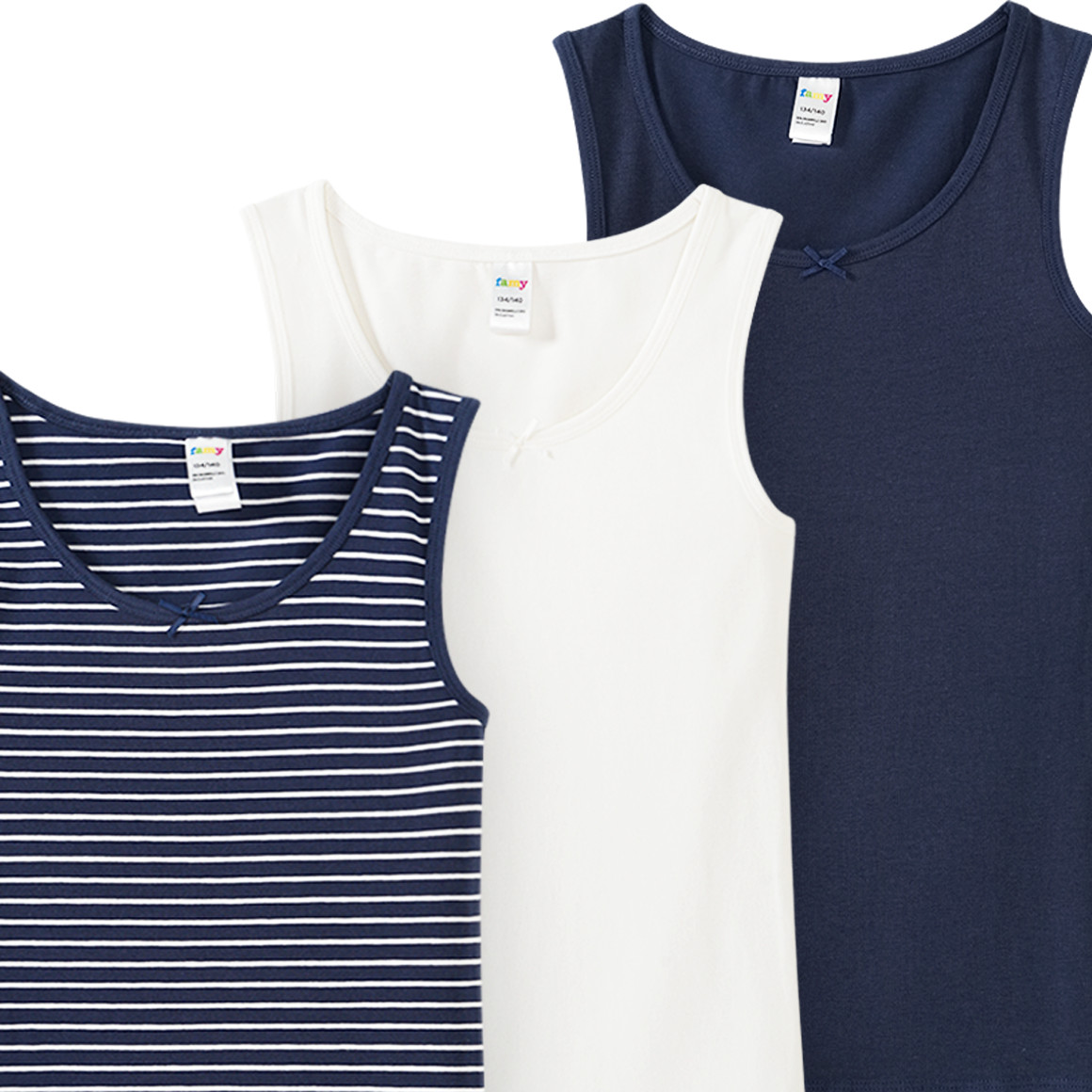 3 meisjesvesten met biologisch katoen