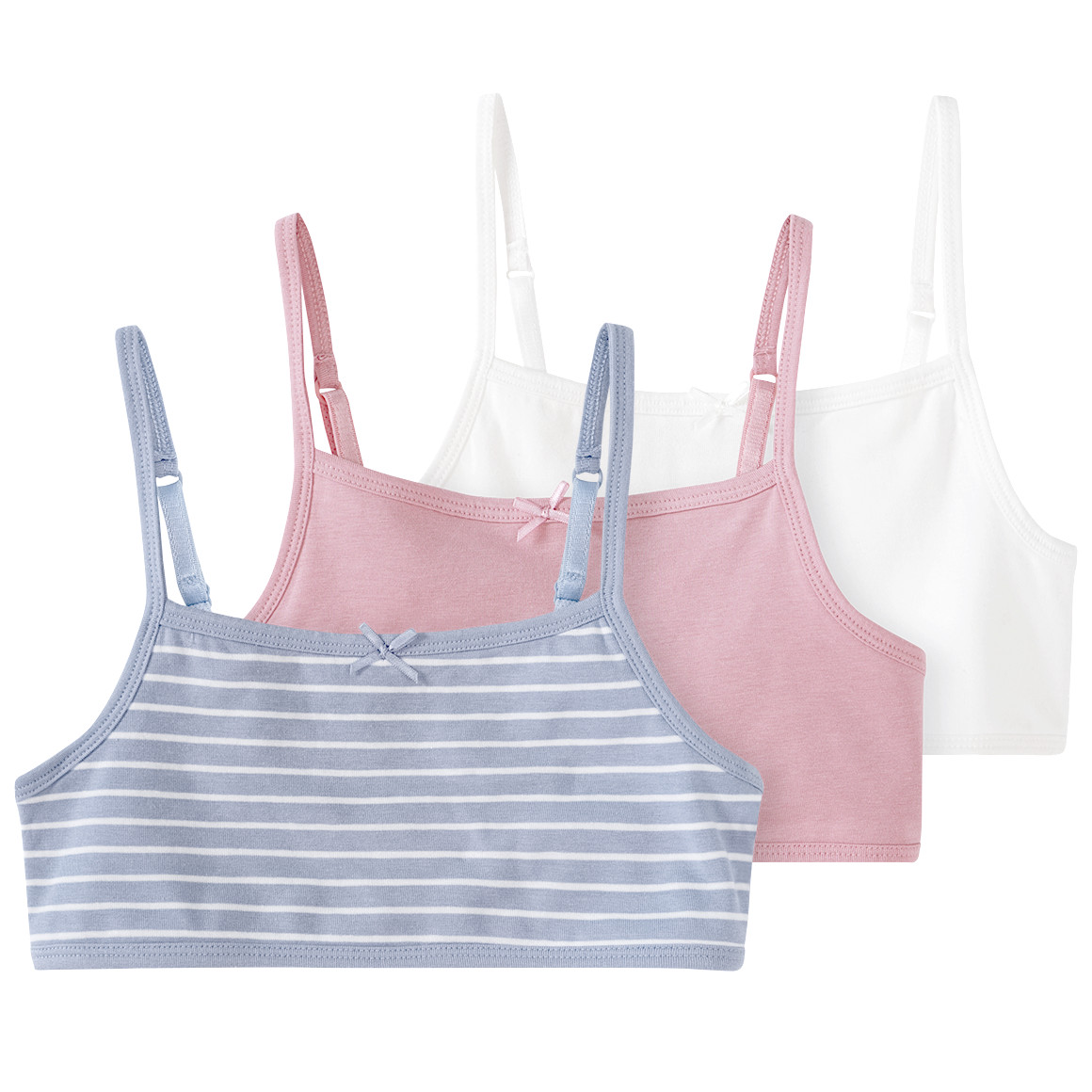 3 Mädchen Bustiers mit Bio-Baumwolle
