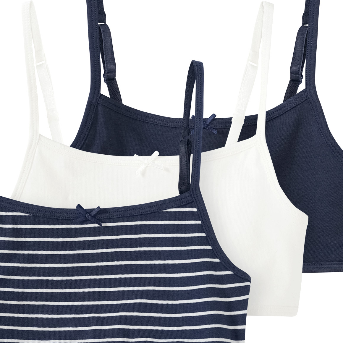3 Mädchen Bustiers mit Bio-Baumwolle