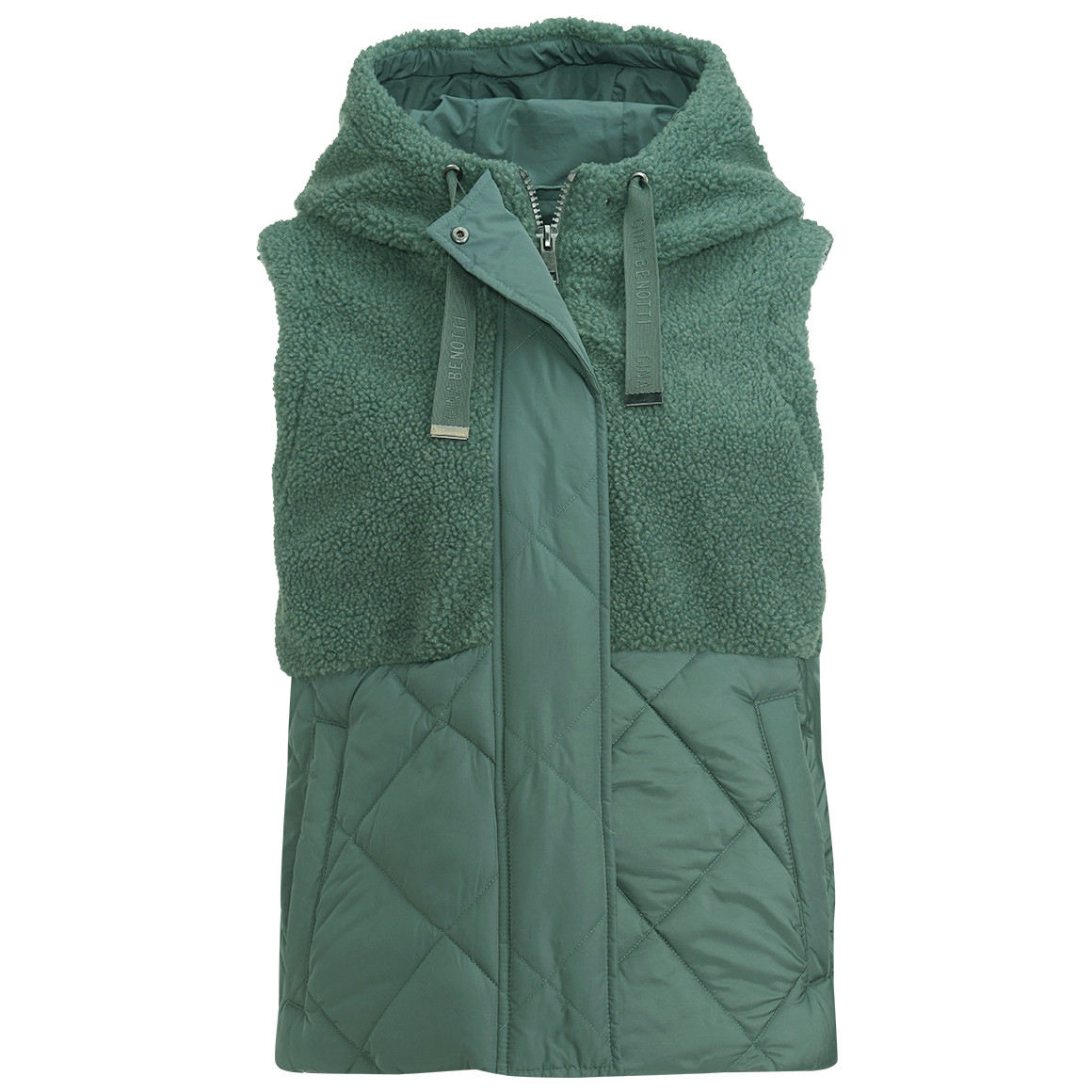 Damen Steppweste mit Teddyplüsch