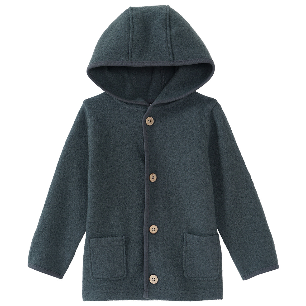 Wollen babyvest met omgeslagen boorden