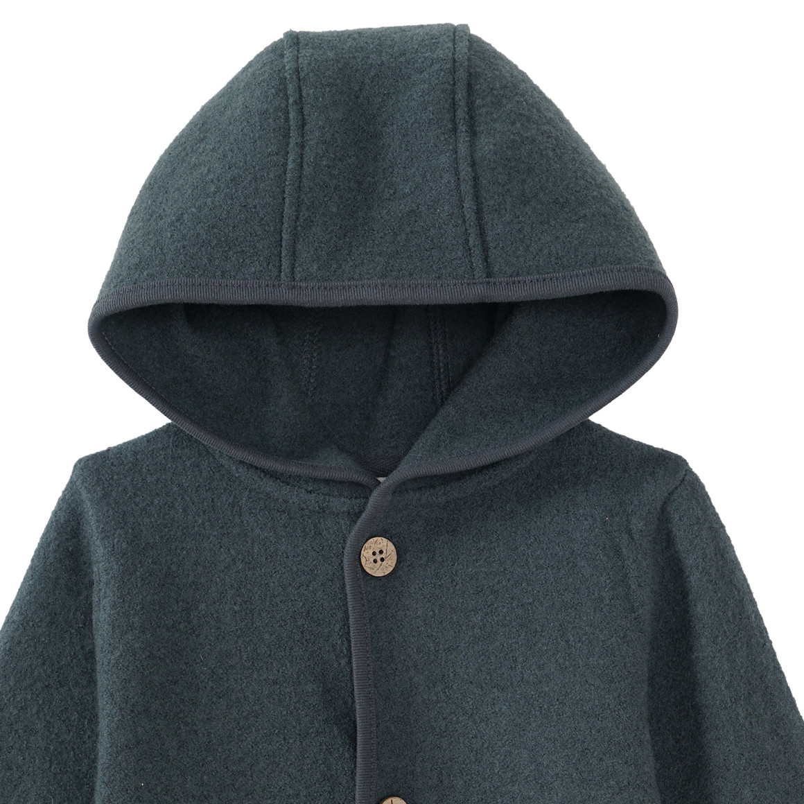 Wollen babyvest met omgeslagen boorden