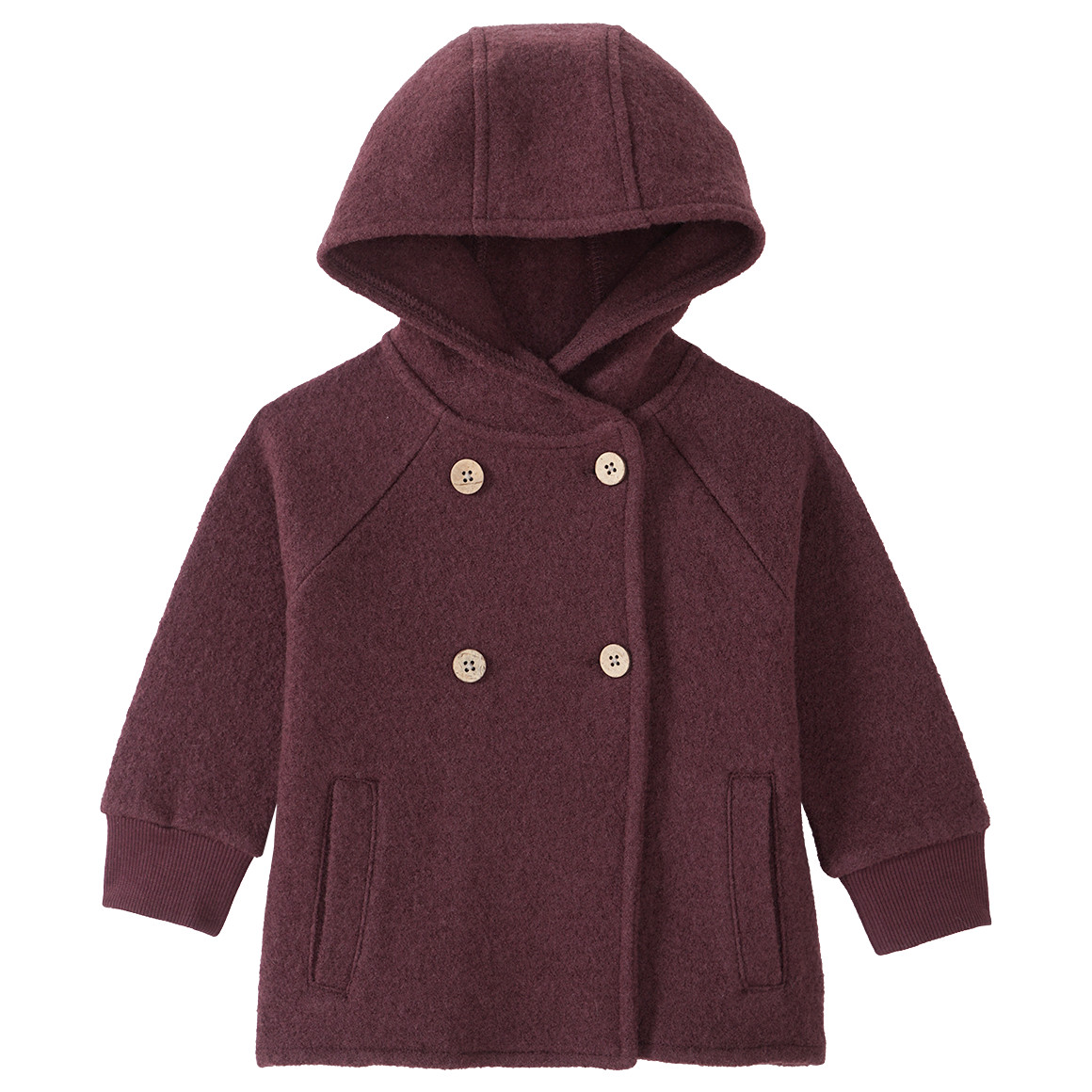 Baby Wollwalk-Jacke mit Kapuze