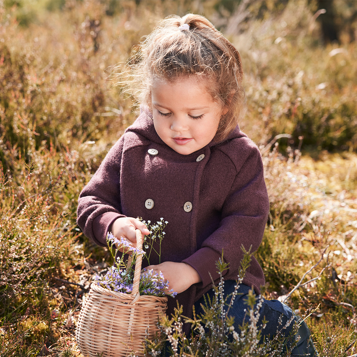 Baby Wollwalk-Jacke mit Kapuze
