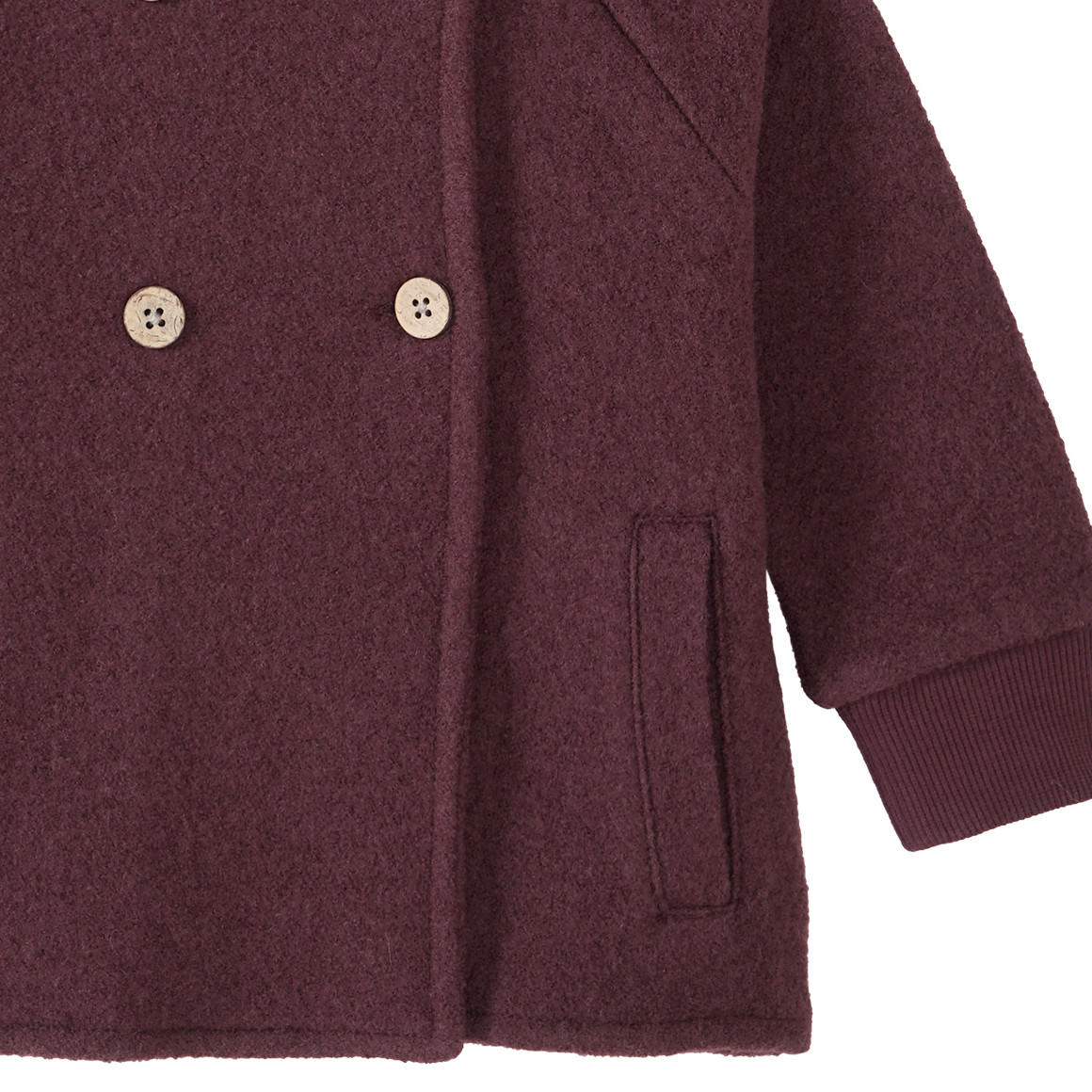 Baby Wollwalk-Jacke mit Kapuze