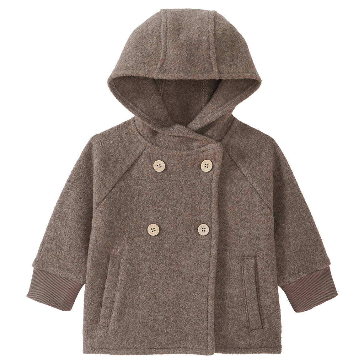 Baby Wollwalk-Jacke mit Kapuze