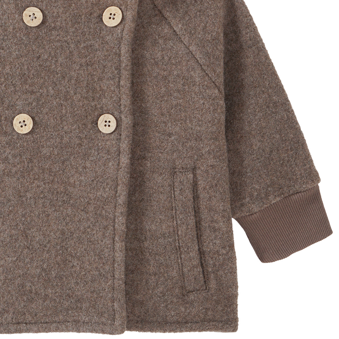 Baby Wollwalk-Jacke mit Kapuze