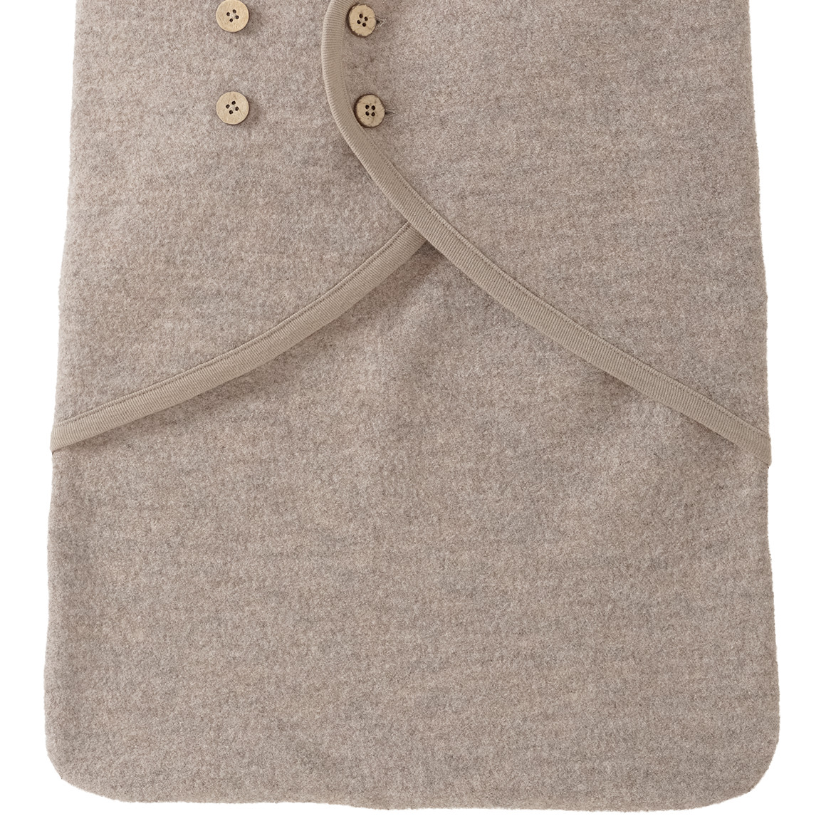 Wollen voetenzak met kap voor pasgeborenen