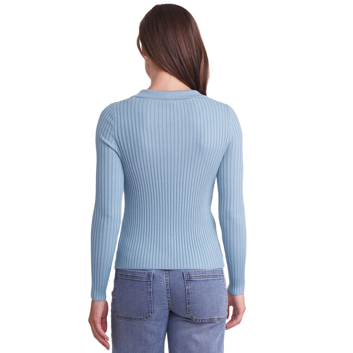 Dames gebreid shirt met polokraag