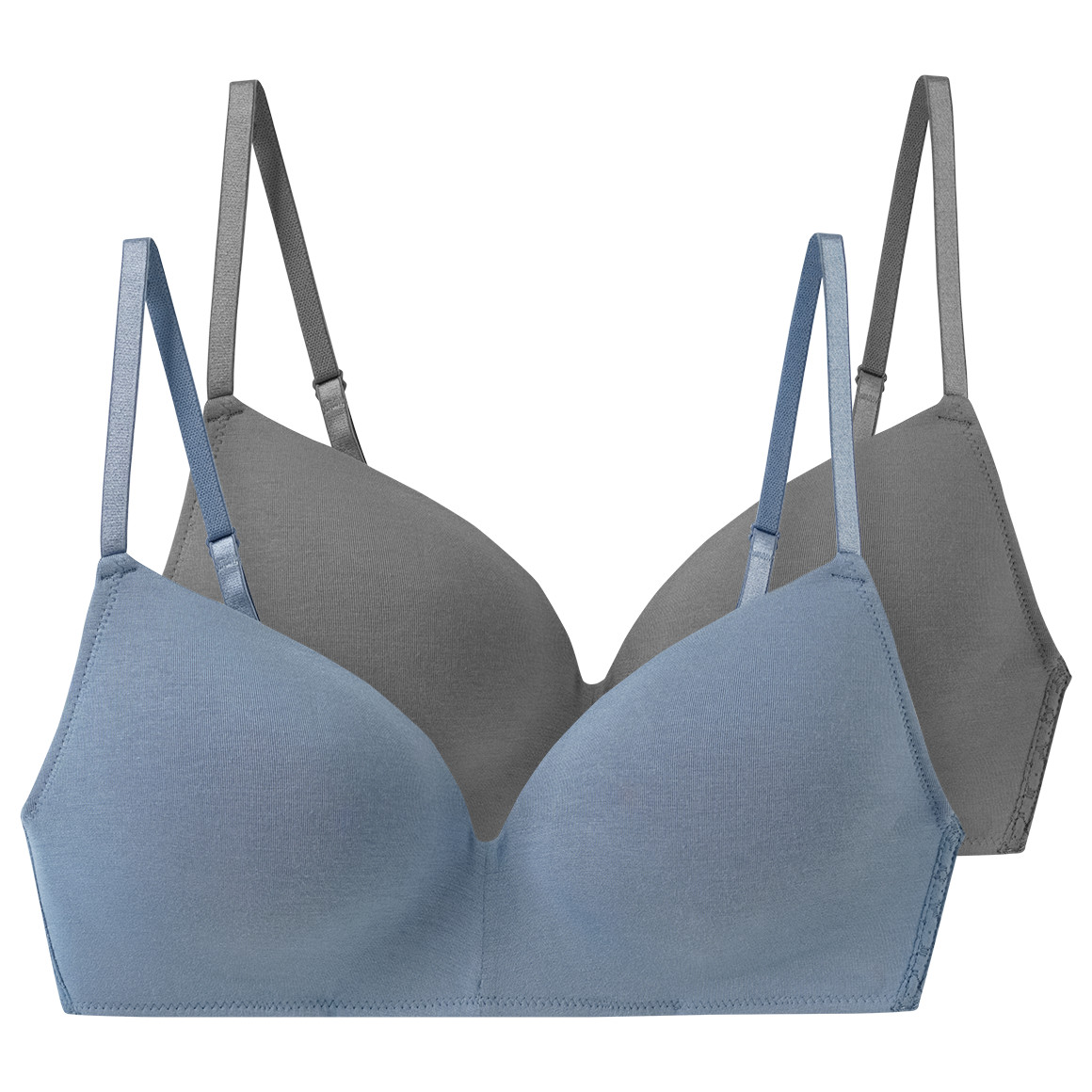 2 Damen Soft-BHs mit Spitze
