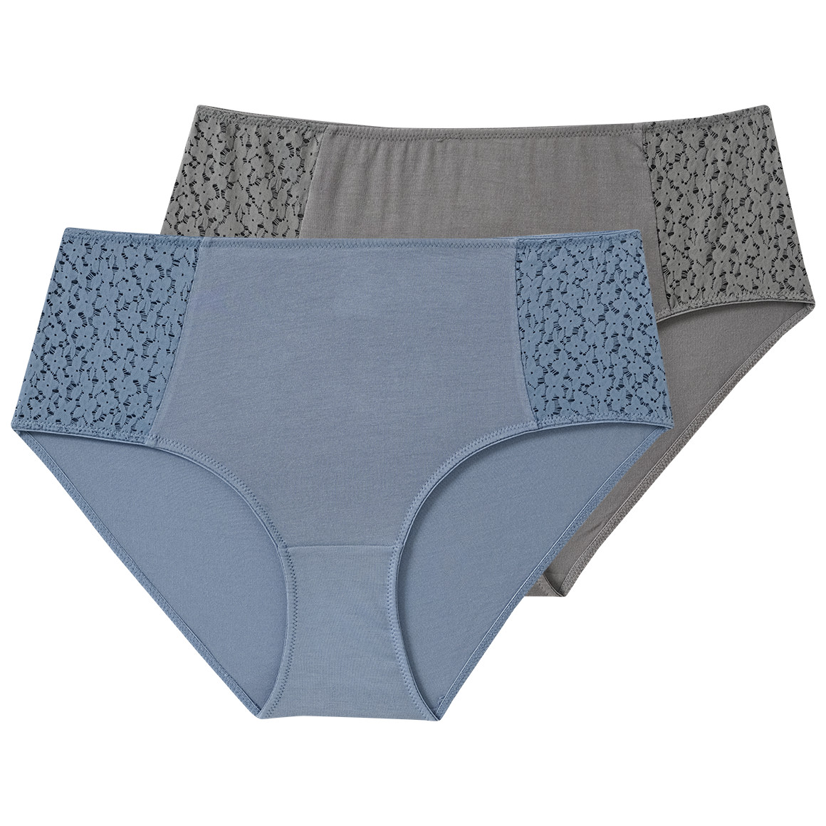 2 Damen Pantys mit floraler Spitze