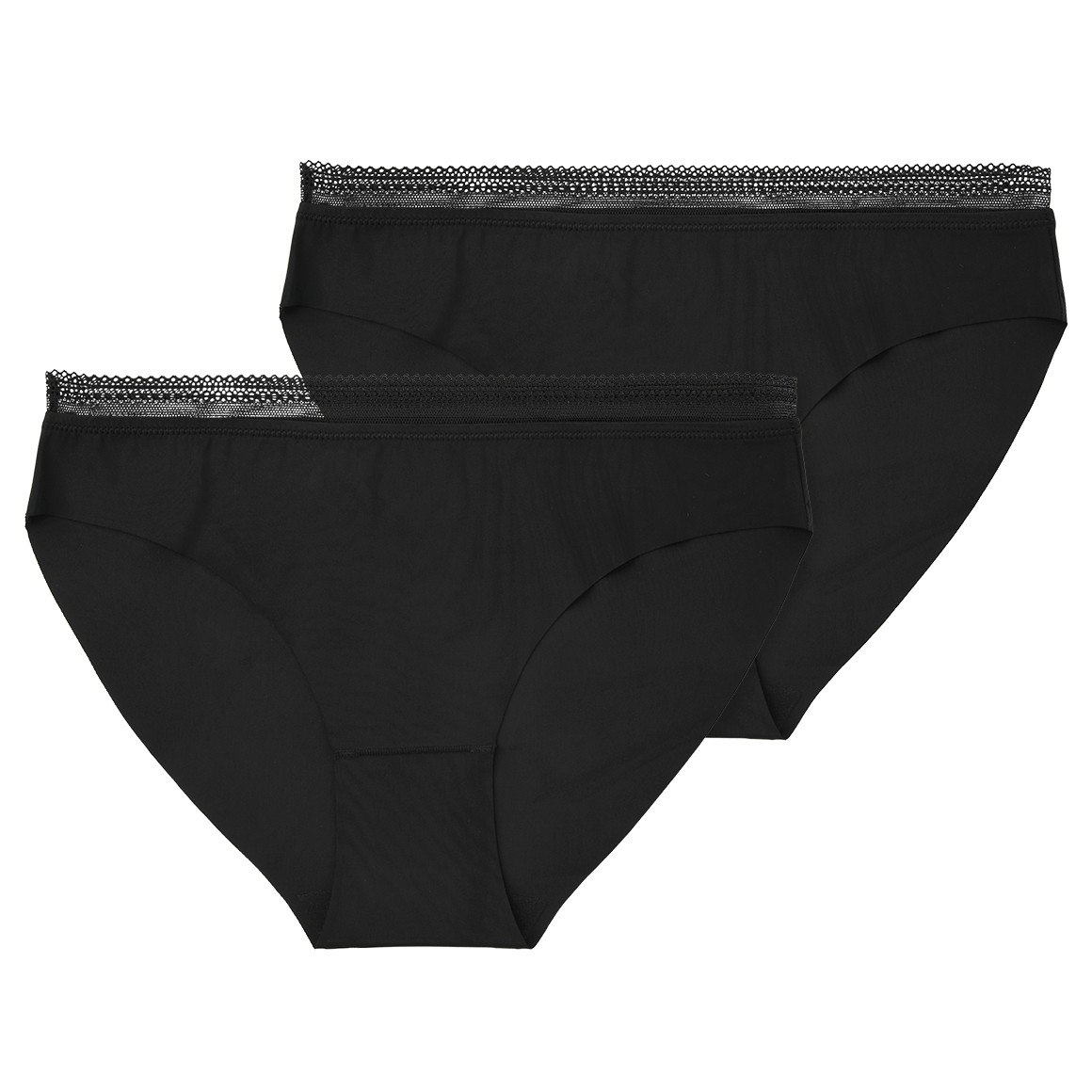 2 Damen Seamless-Slips mit Spitze