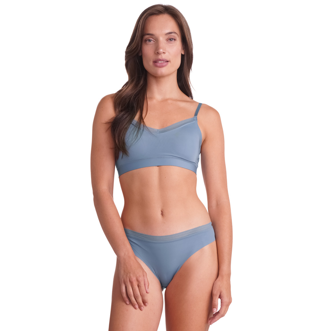 2 Damen Seamless-Slips mit Spitze