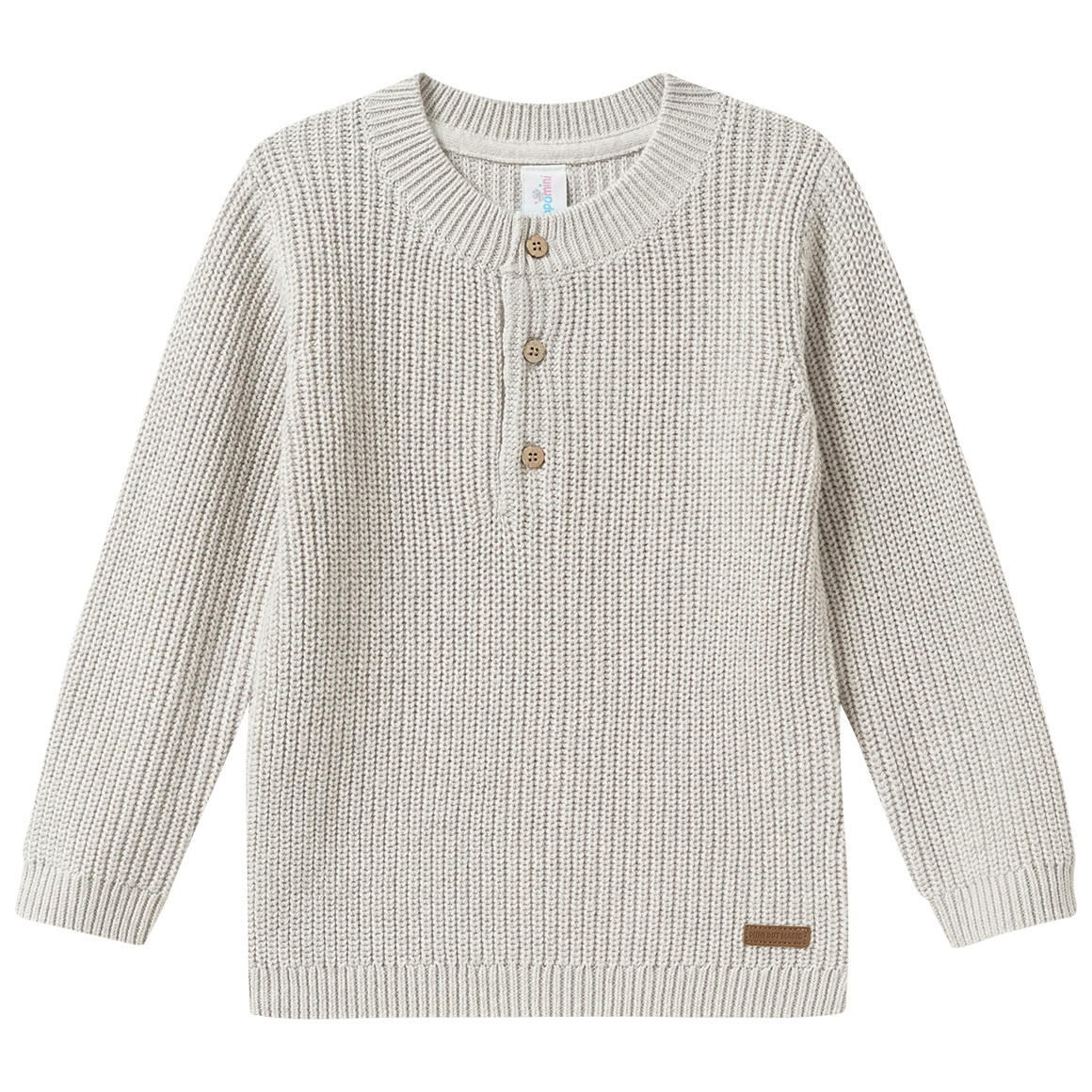 Baby Strickpullover mit Serafino-Ausschnitt