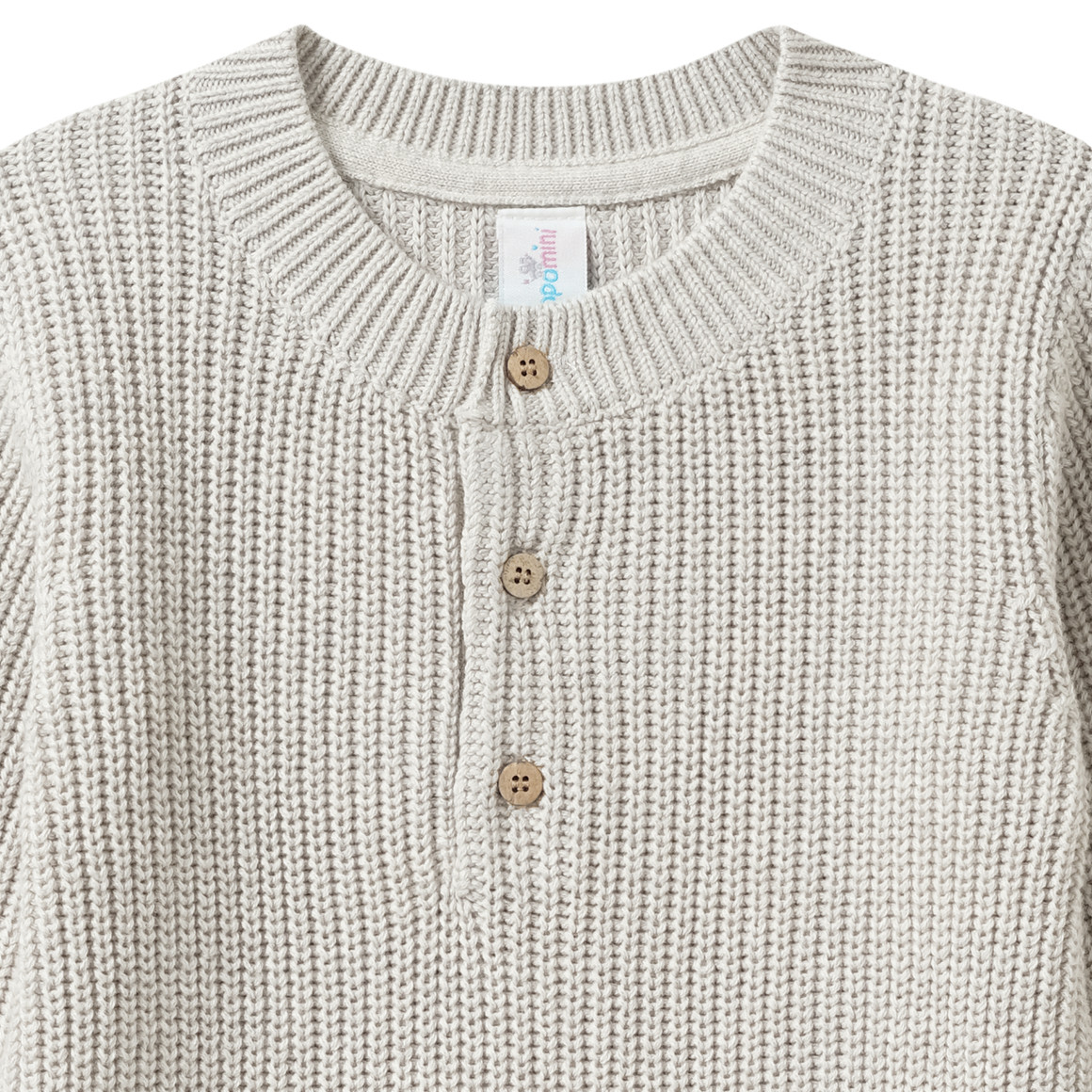 Baby Strickpullover mit Serafino-Ausschnitt