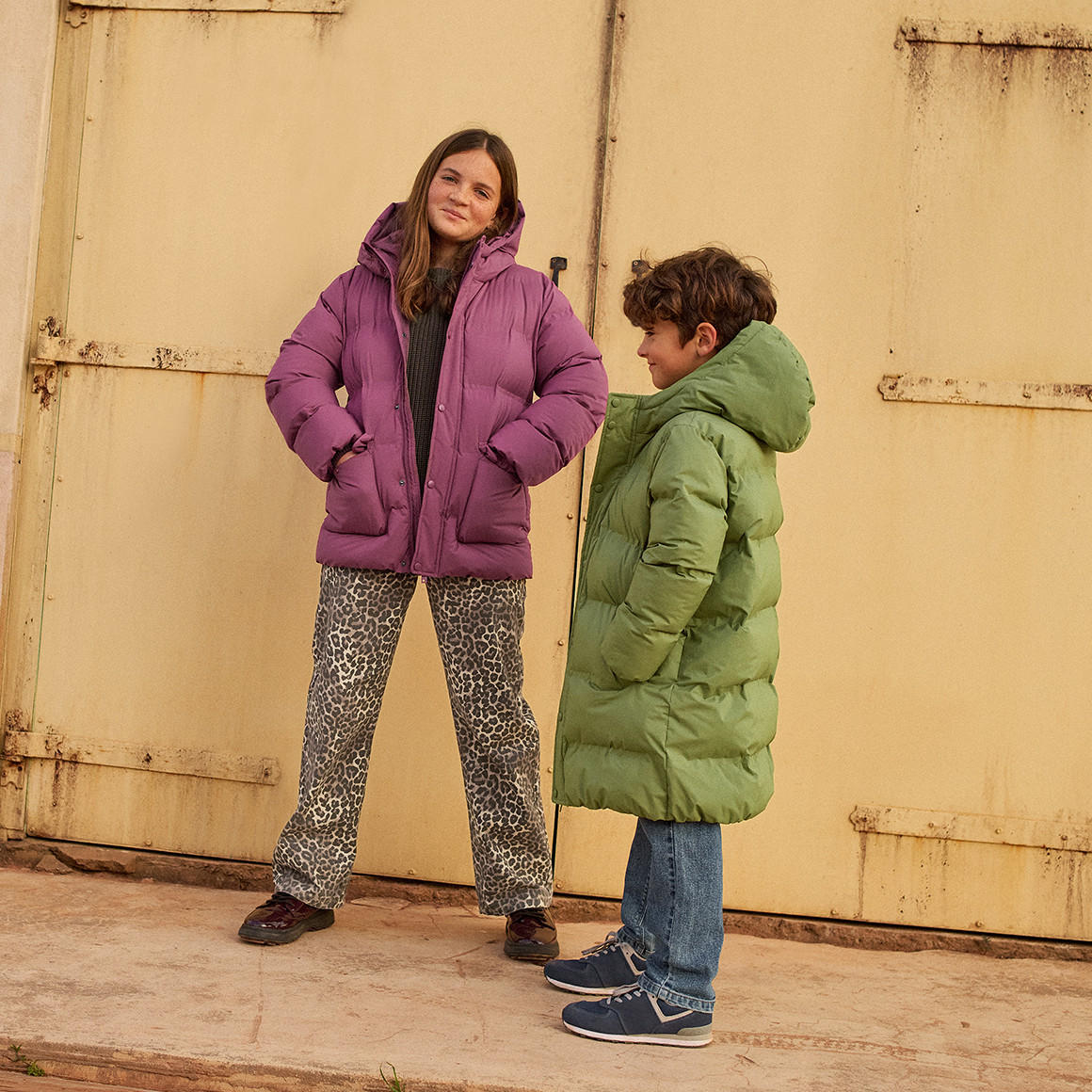 Kinder Pufferjacke in Unifarben