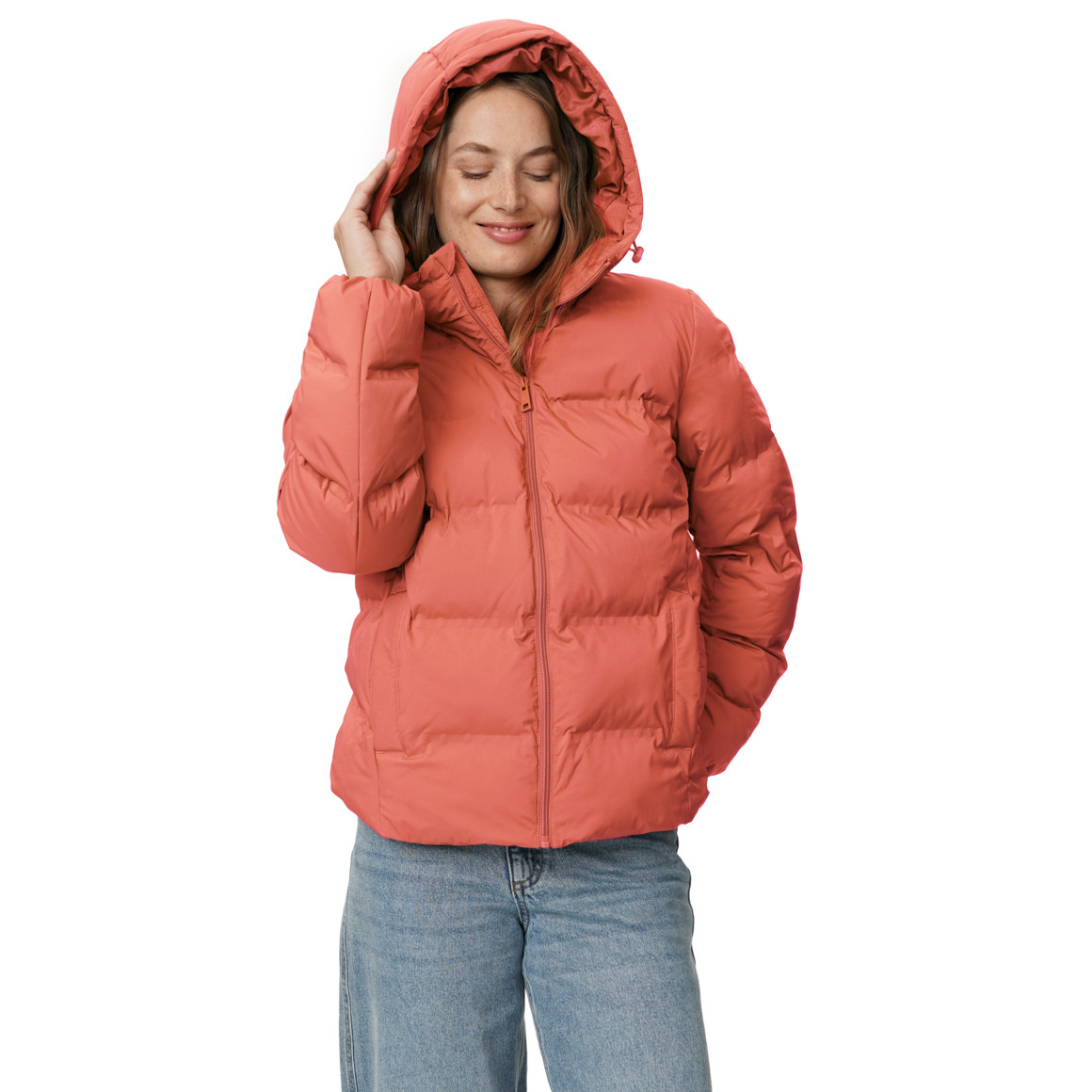 Gewatteerd damesjack in effen kleur