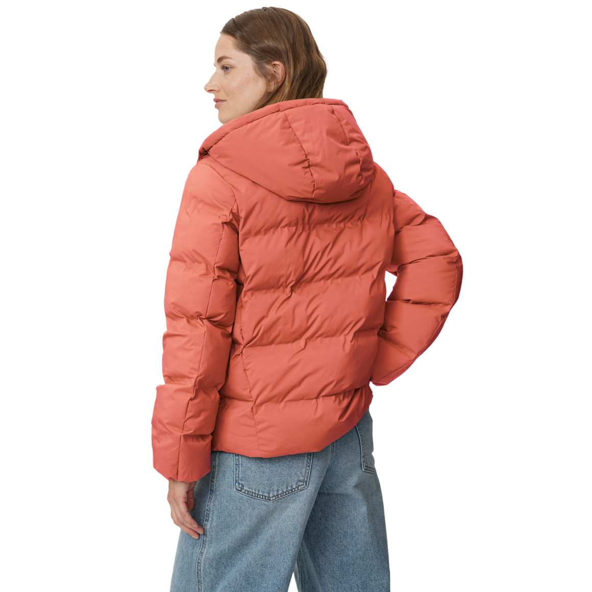 Gewatteerd damesjack in effen kleur