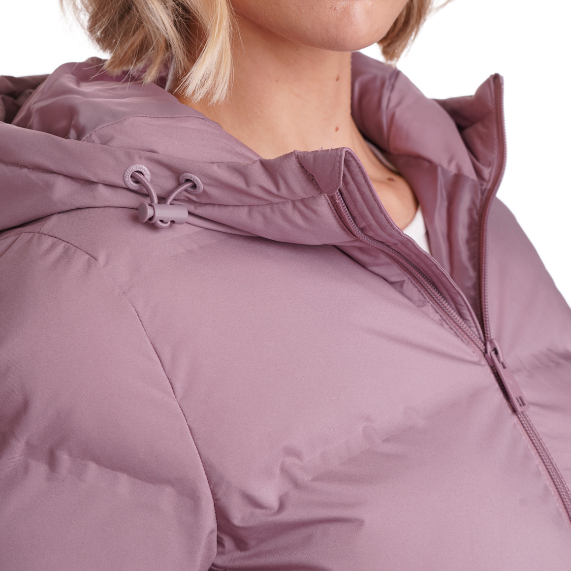 Pufferjas voor dames in effen kleur