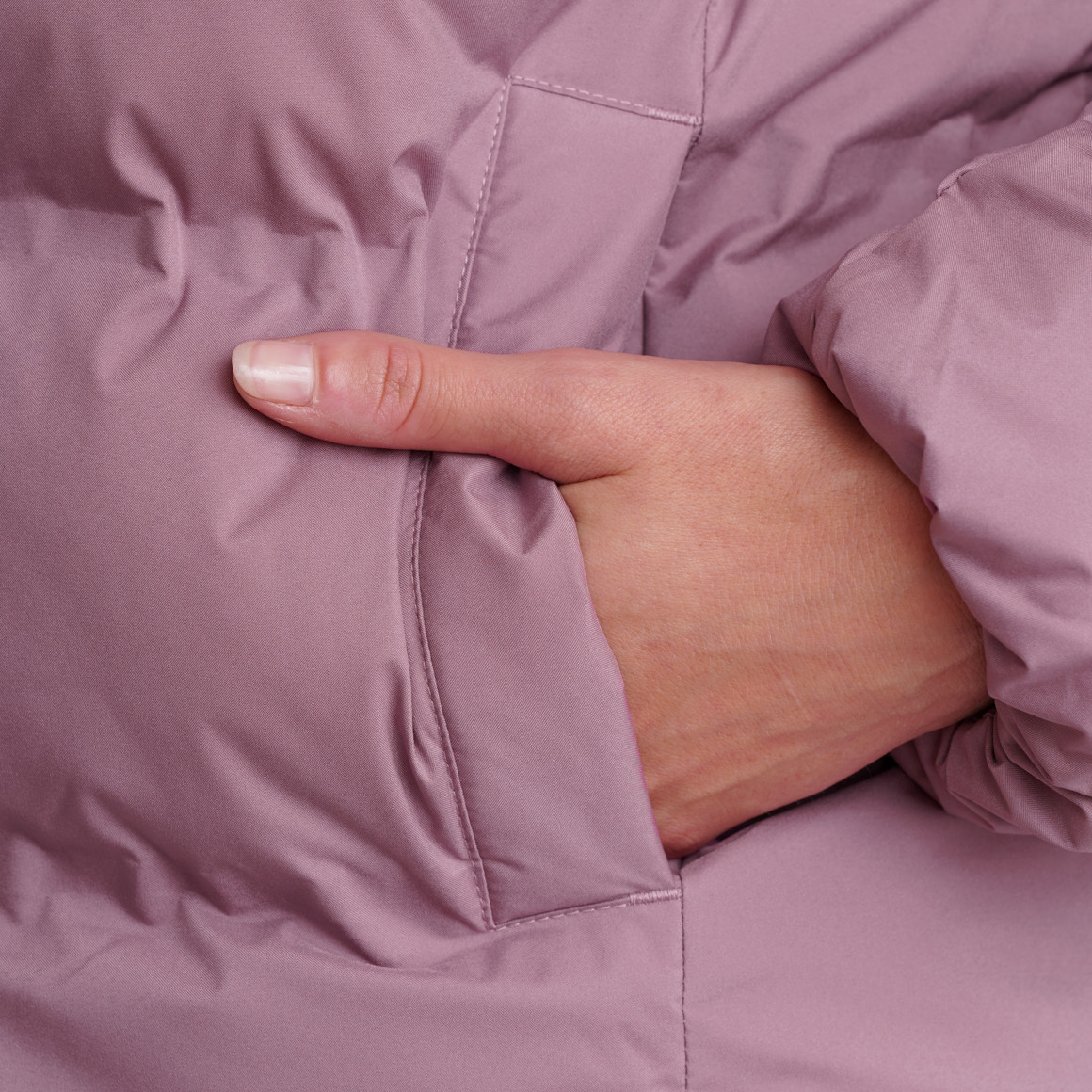 Pufferjas voor dames in effen kleur