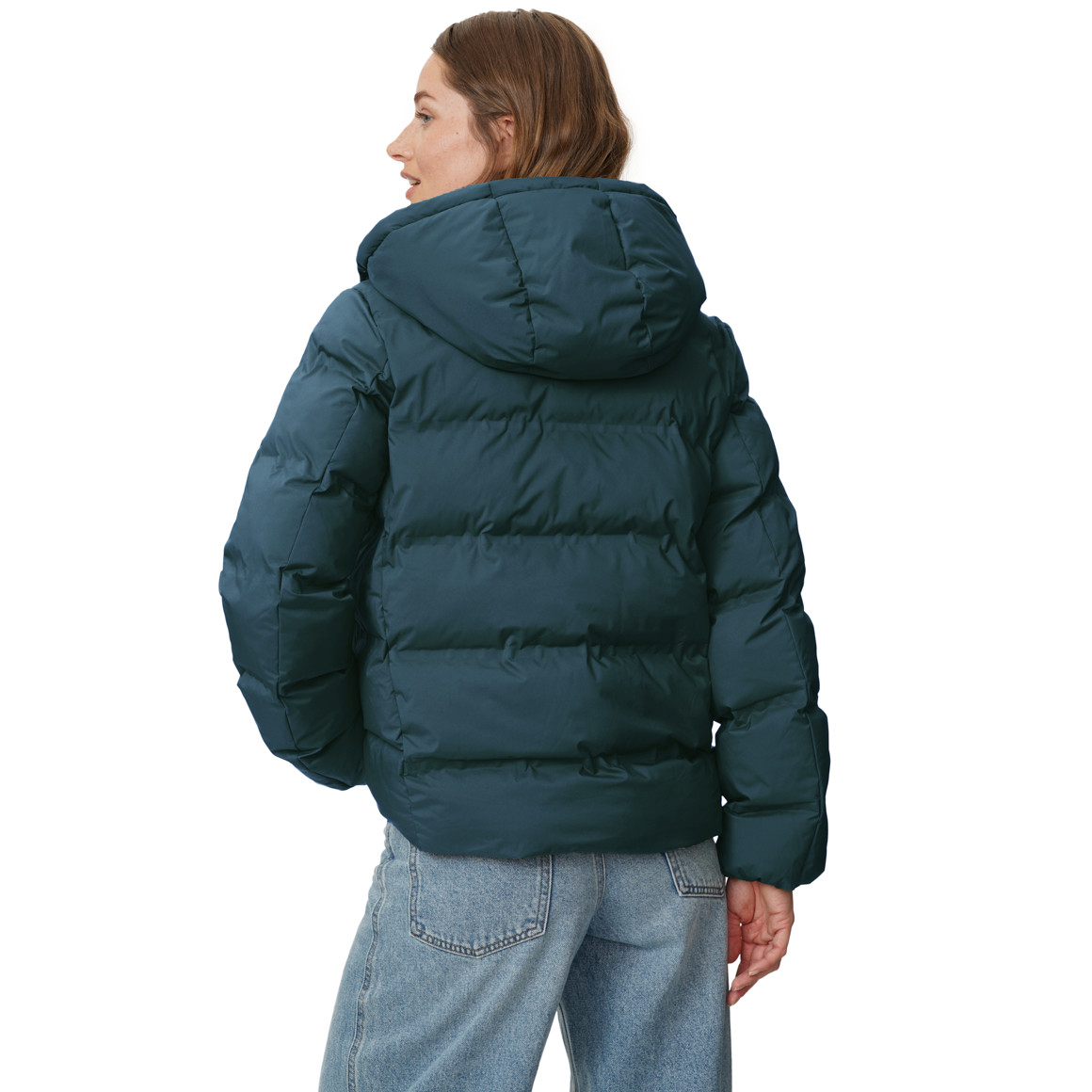 Dames pufferjas in effen kleur