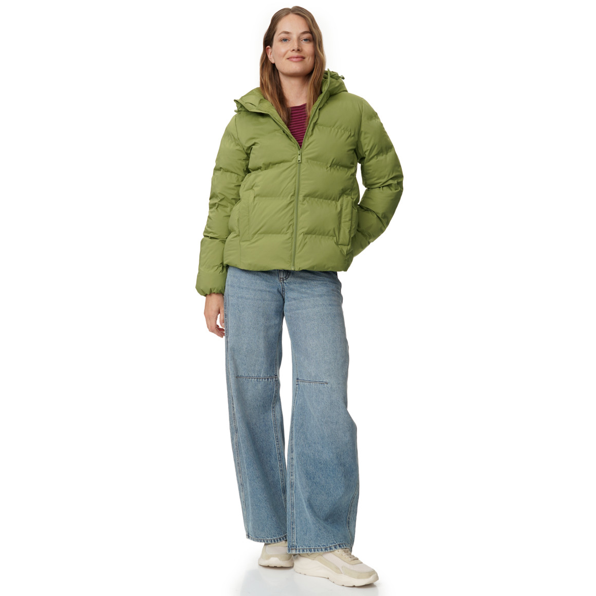 Dames pufferjas in effen kleur