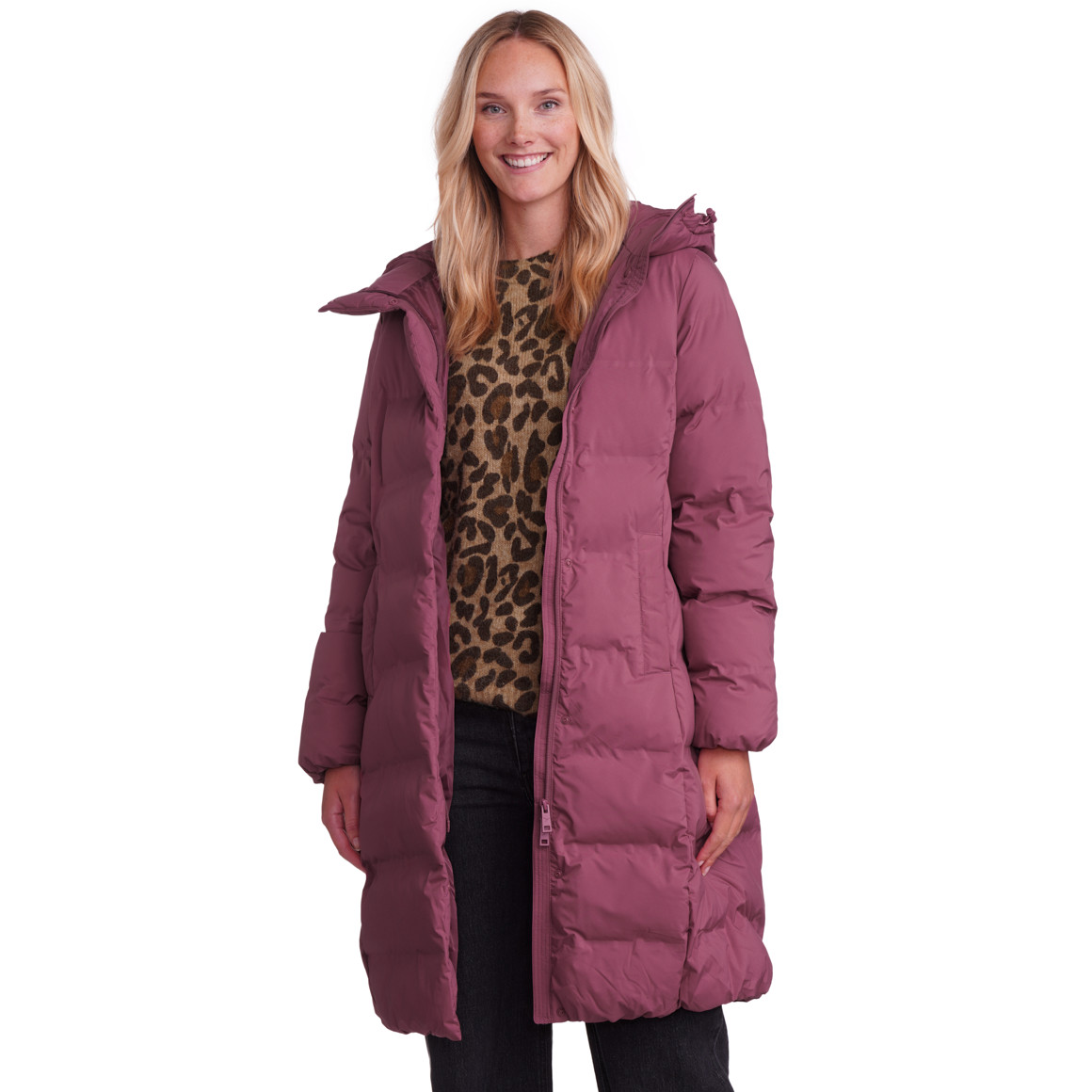 Dames puffermantel met capuchon