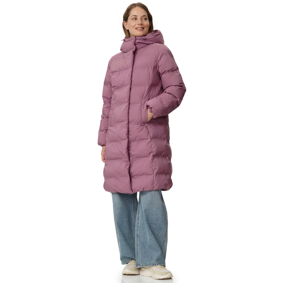 Dames puffermantel met capuchon